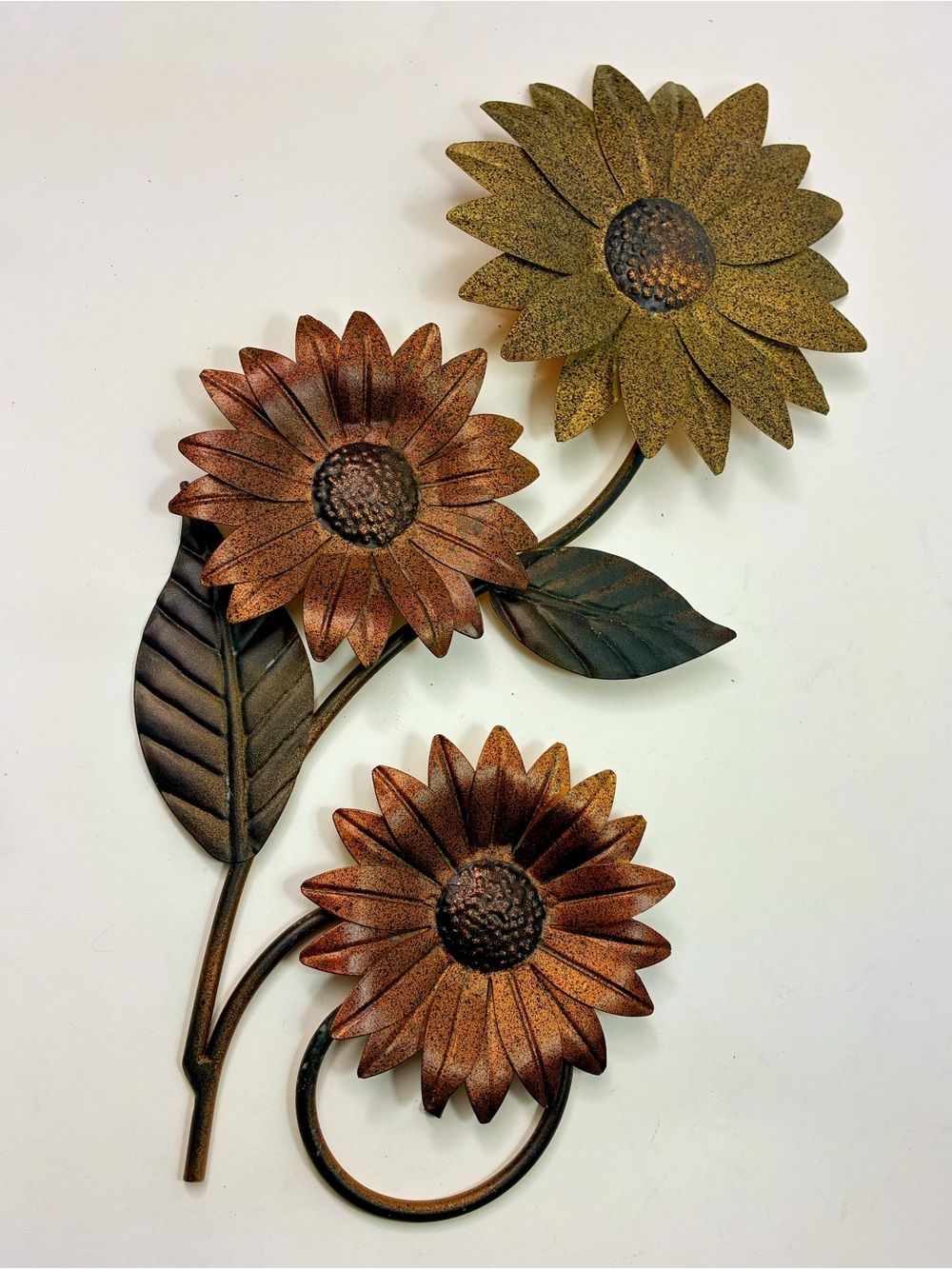 Vintage Style Sunflowers Metal Wall Art